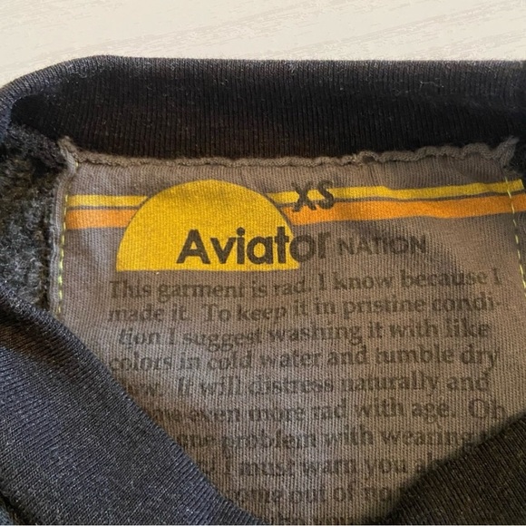 Aviator Nation Smokey cropped sweatshirt. EUC - Picture 4 of 4